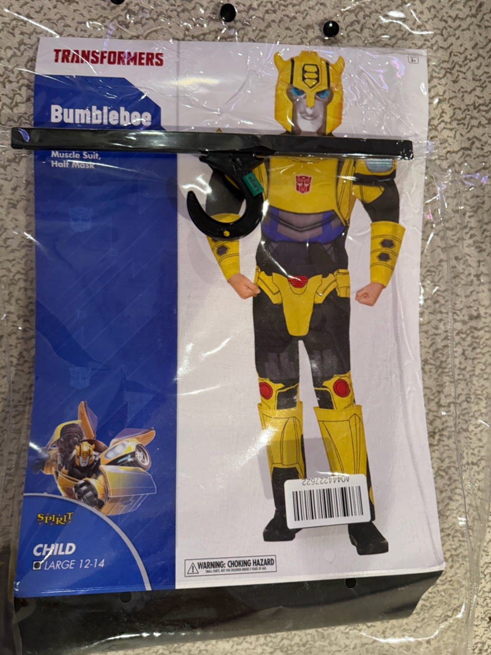 Spirit Transformers Bumblebee Halloween Costume, like new, Child Large 12-14